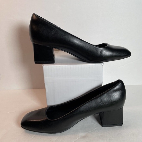 Dream Pairs 5.5 Women Low Block Heel Square Toe Comfort Dress Slip On Pump Shoes - Picture 1 of 13